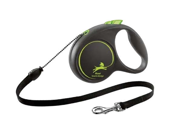 Flexi Rullebånd Svart Design Cord Green