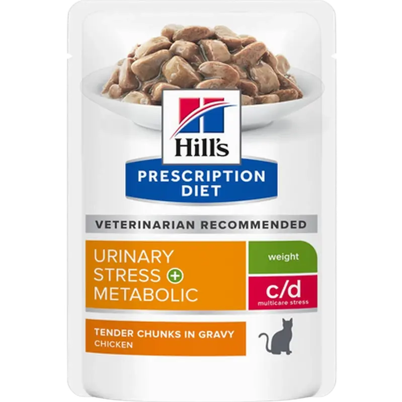 Hill's Prescription Diet Feline Metabolic + c/d Urinary Stress Pouch 12x85 g