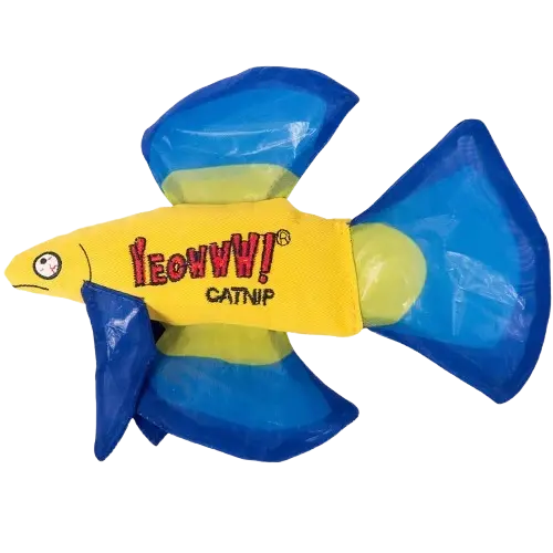Yeowww! Catnip Mo Betta Fish Blue 16,5  x  12,7  x  2,5 cm