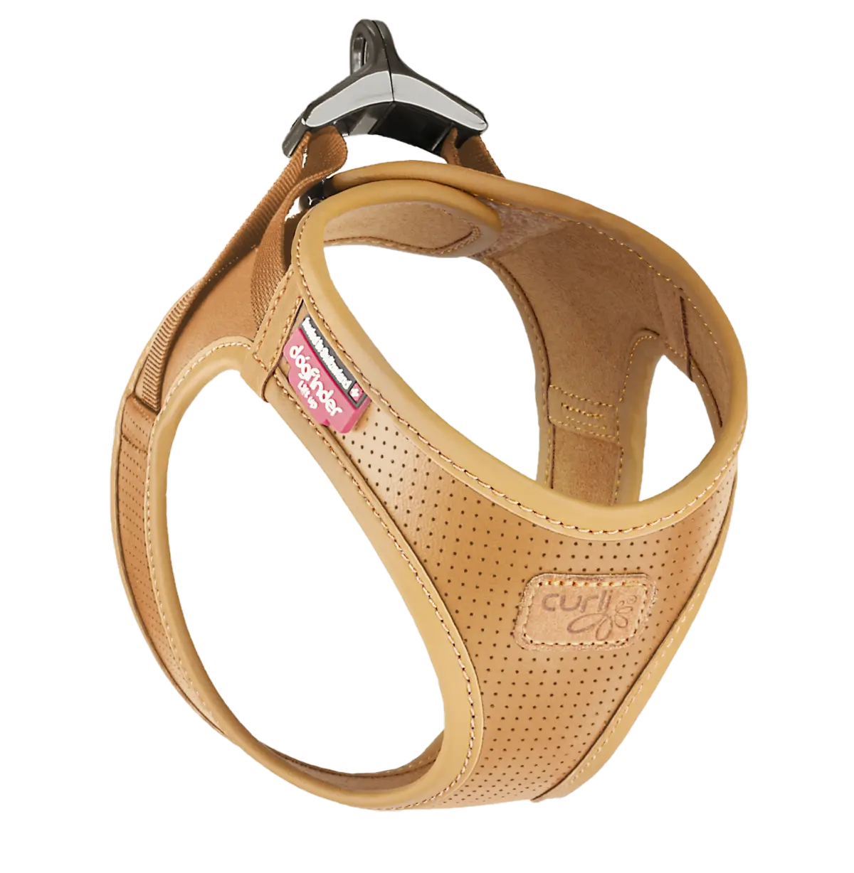 Curli Harness vegansk epleskinn brun