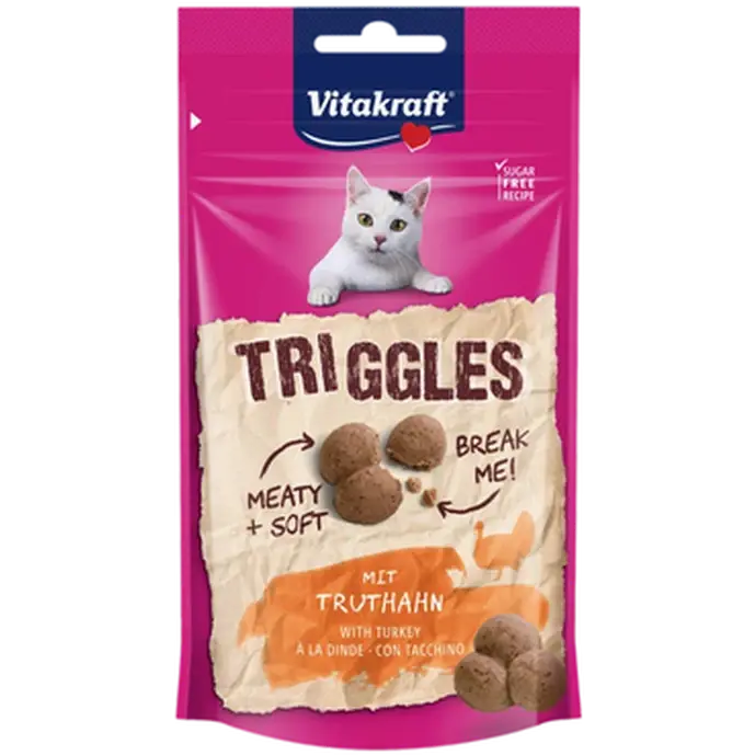 Vitakraft Triggles Turkey Cat Treats - Kattegodbiter Kalkun