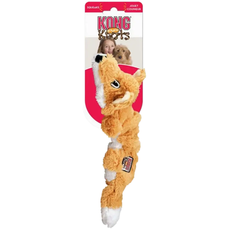 Kong Scrunch Knots Fox Dog Toy