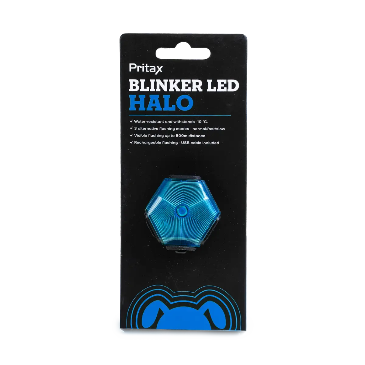 Pritax Blinkende LED-halo, 5 cm, blå