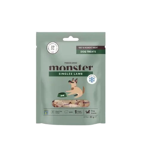 Monster Pet Food Hundegodbiter frysetørket lam 45 g
