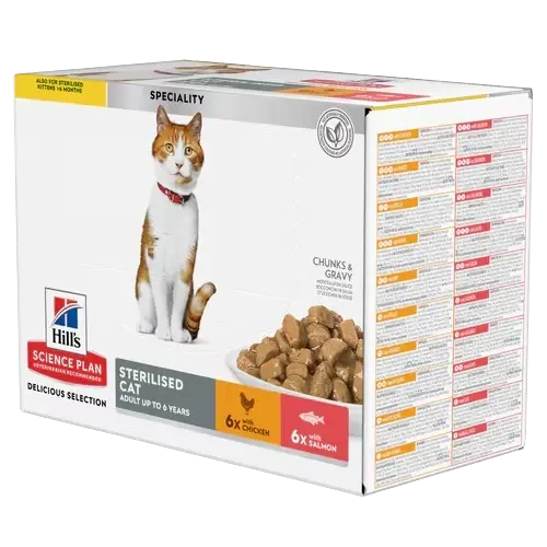 Hills Science Plan Feline Young Sterilised Ch/Sa Pouch