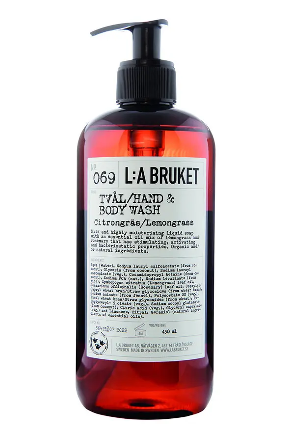 L:A BRUKET 069 Hand & Body Wash Lemongrass 450 ml