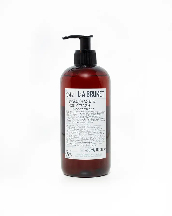 L:A BRUKET 242 Hand & Body Wash Elderflower 450 ml