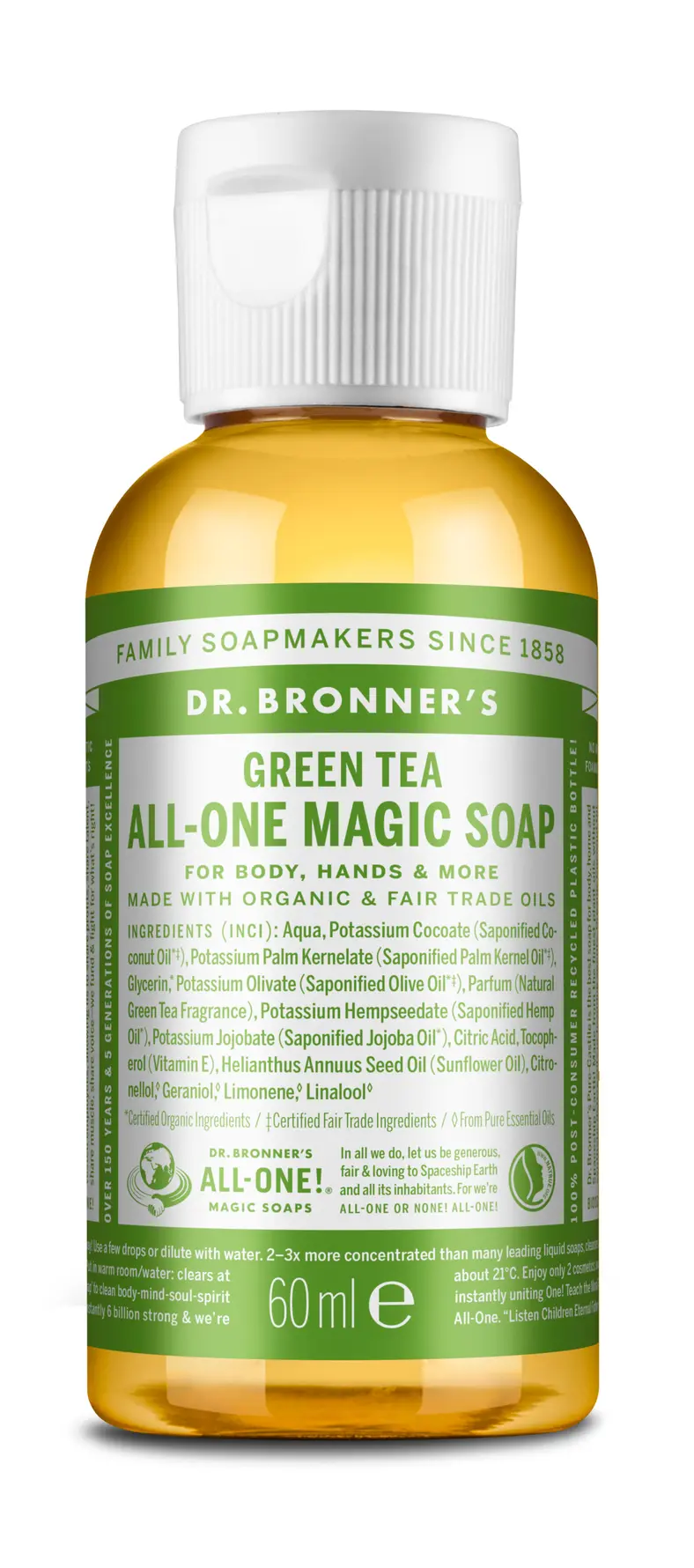 Dr. Bronner's All-One Magic Soap Green Tea 60 ml