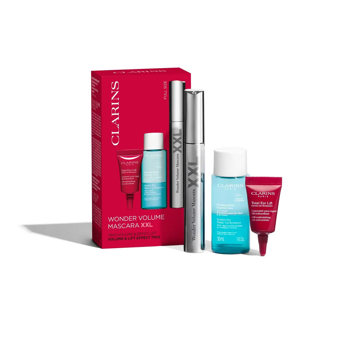 Clarins Value Pack Wonder XXL Tel Wonder vol xxl 8ml, TS wonder vol xxl 3ml, sample TEL 3ml