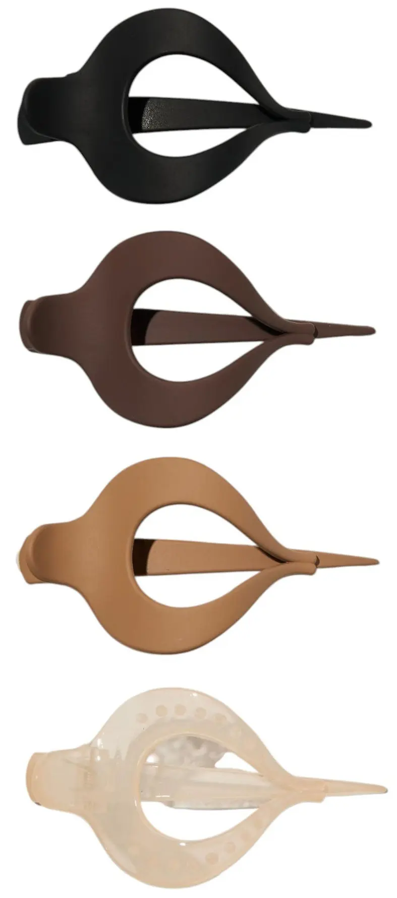 Hairlust Small Flat Droplet Claw Hair Clip - 4 pack