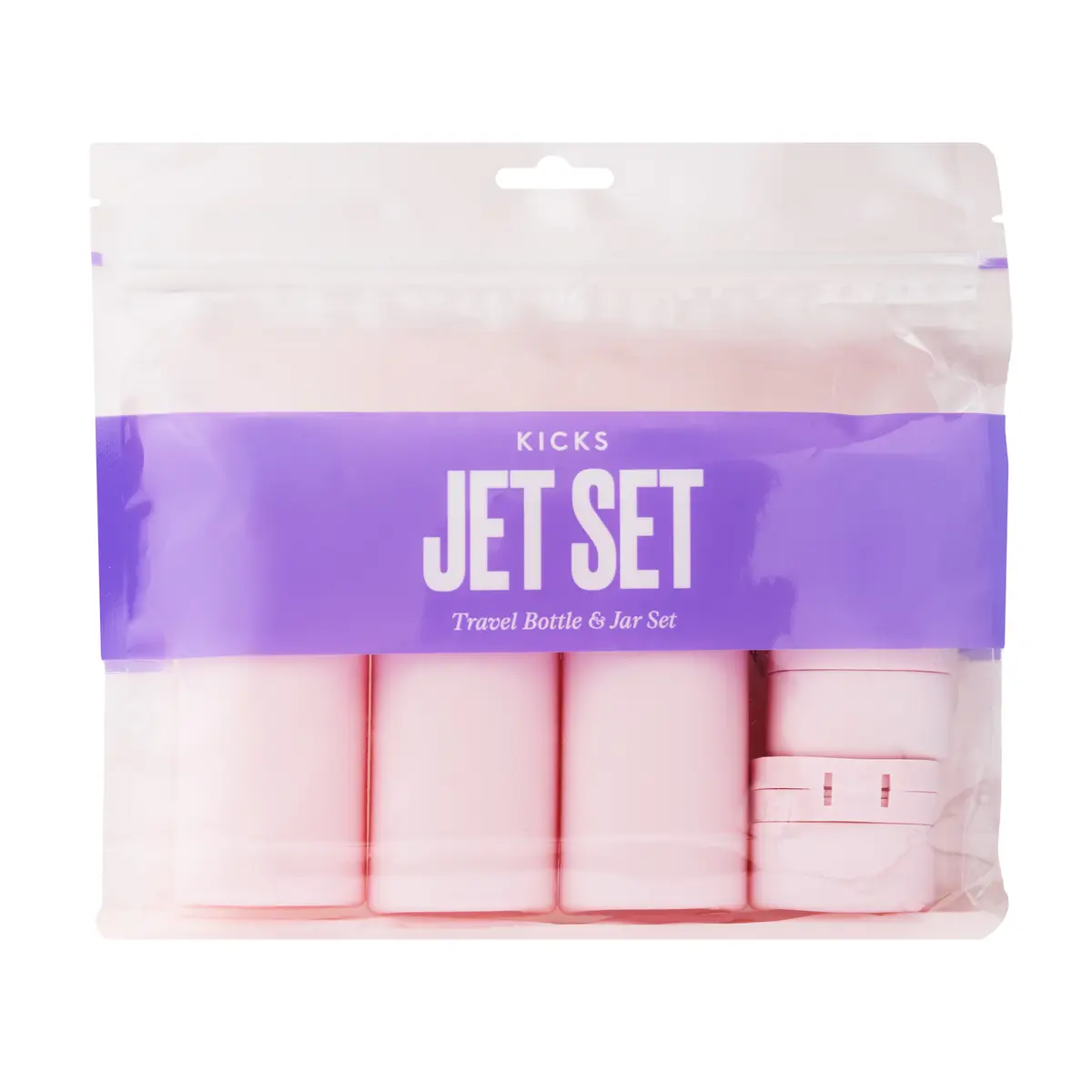 KICKS Beauty Travel Bottle & Jar Set 6-P