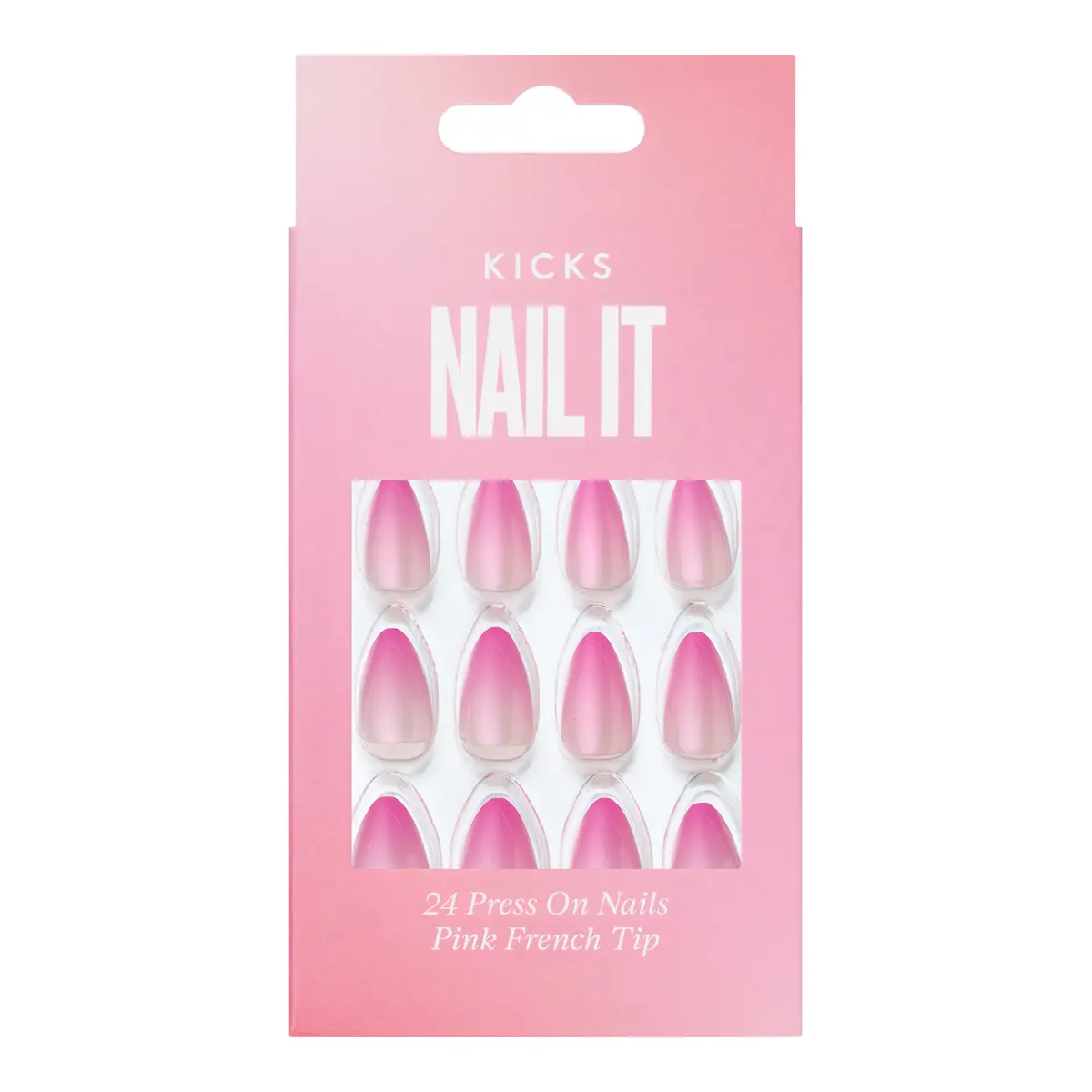 KICKS Beauty Press on Nails Pink French Tip