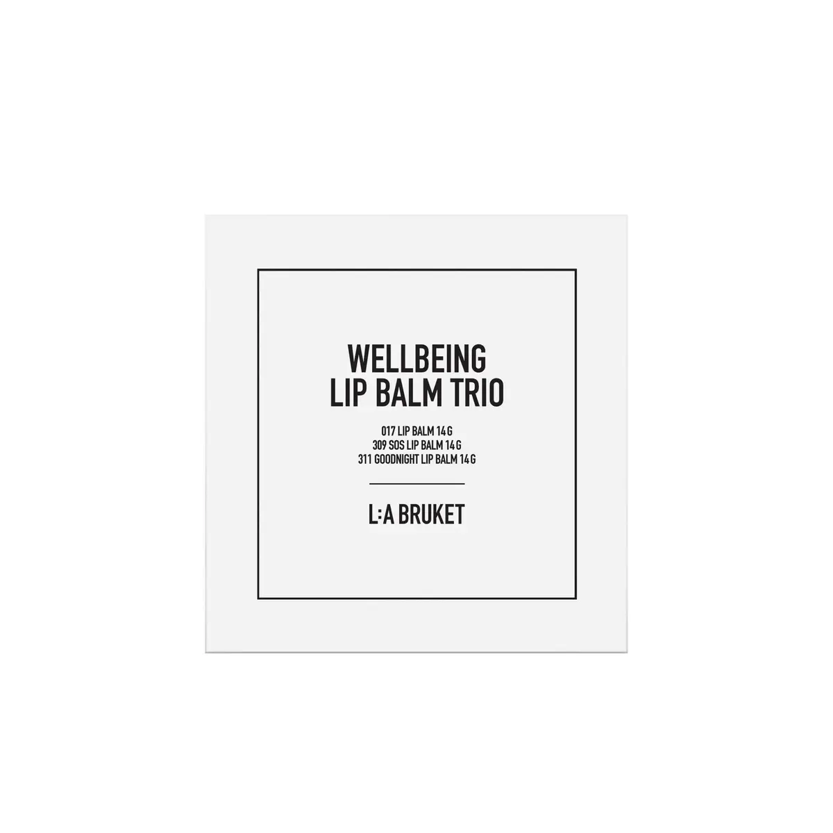 L:A BRUKET Trio Classic Night SOS 325 Wellbeing Lip Balm Trio