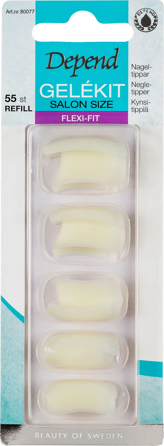 Depend Nail Tips Gel Kit Refill Salon Size