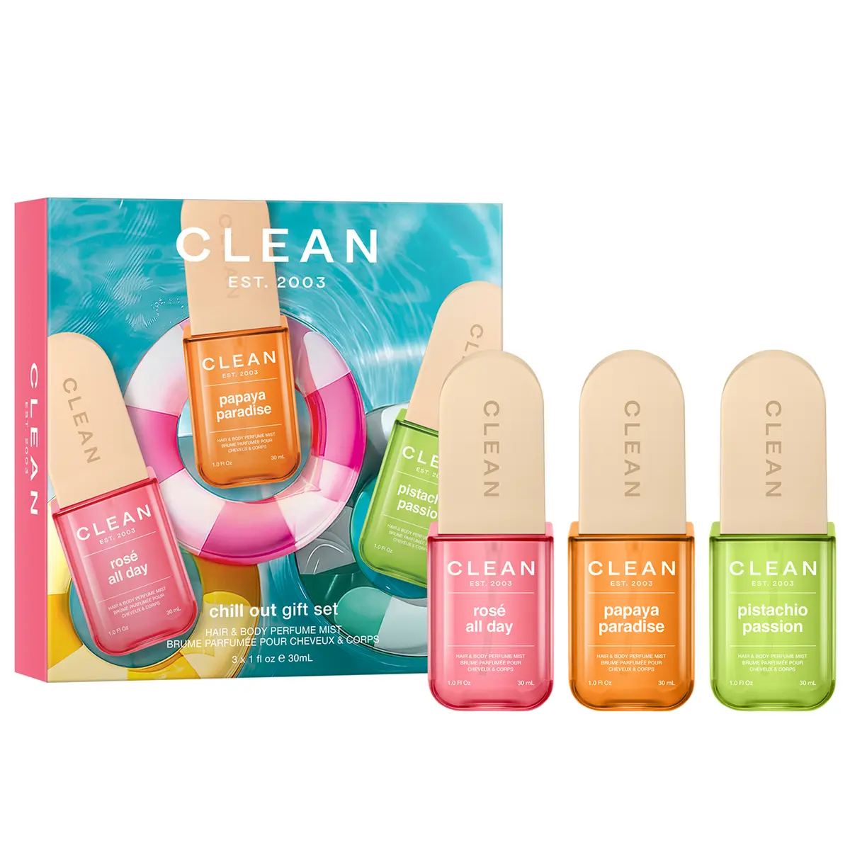 Clean Body Mist Gift Set 3 x 30 ml
