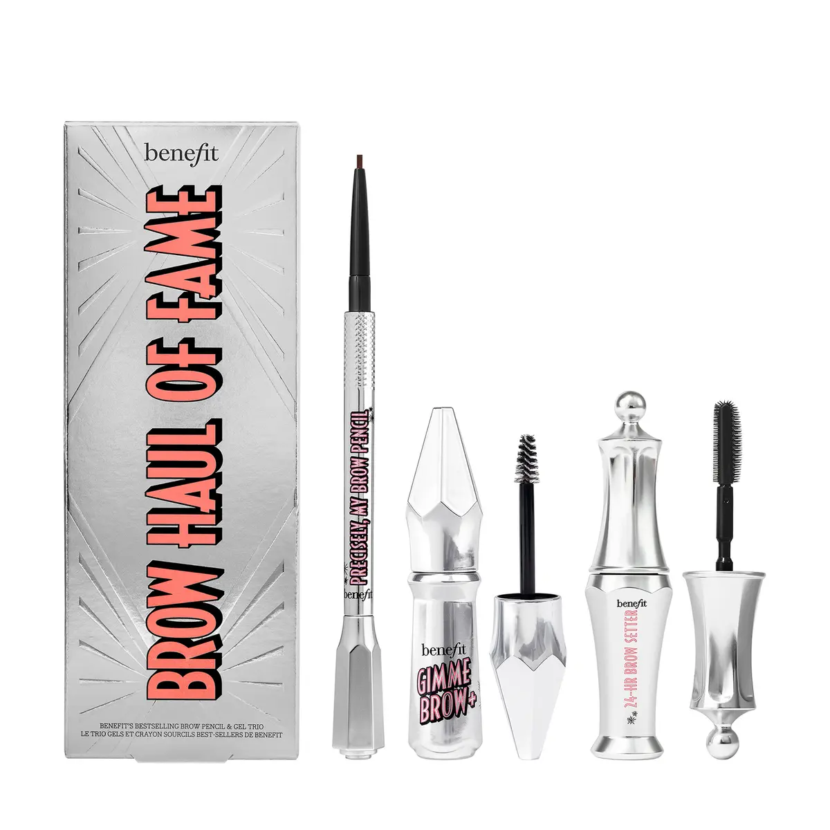 Benefit Brow Haul Of Fame - Brow Pencil, Brow Gel & Brow Setter Makeup Kit Shade 4