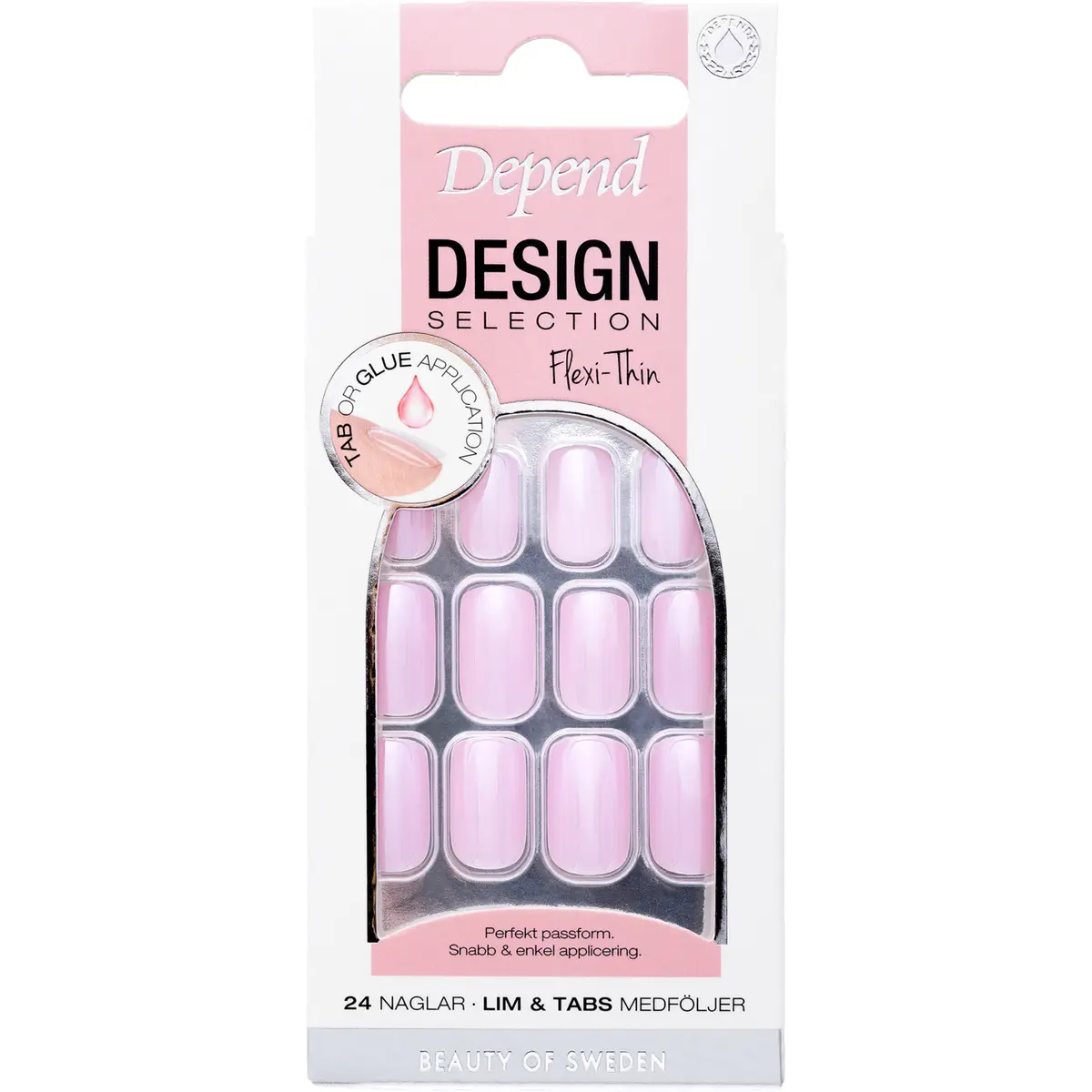 Depend Design Selection Medium Square Artificial Nail Cherry Blossom