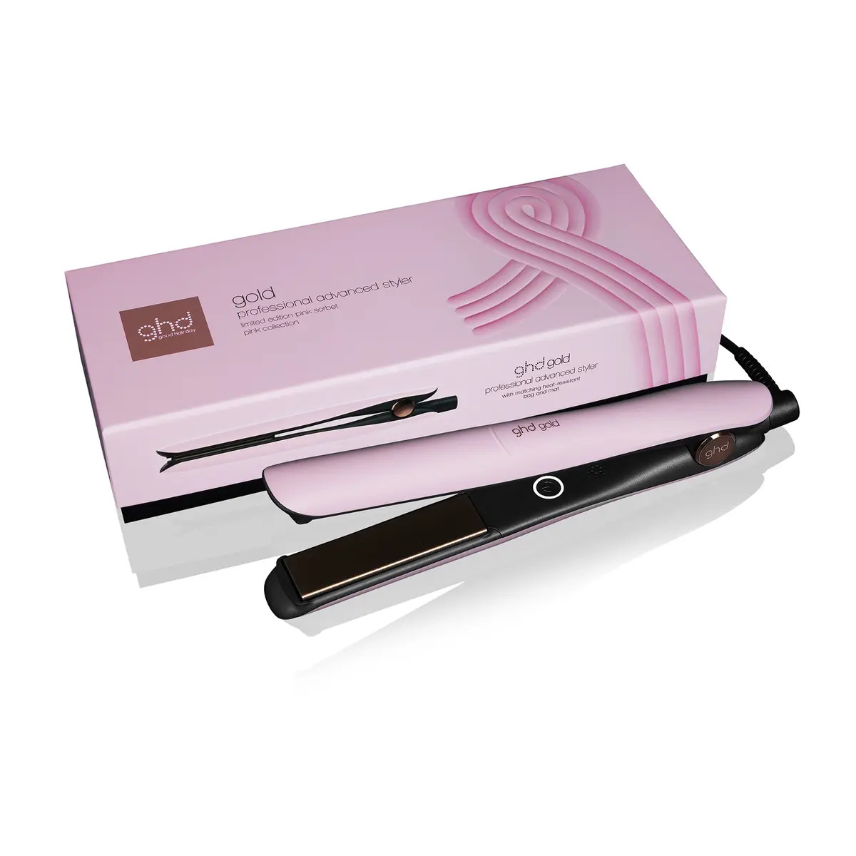 ghd Gold Hair Straightener in Pink Sorbet - Limited Edition 1 pcs