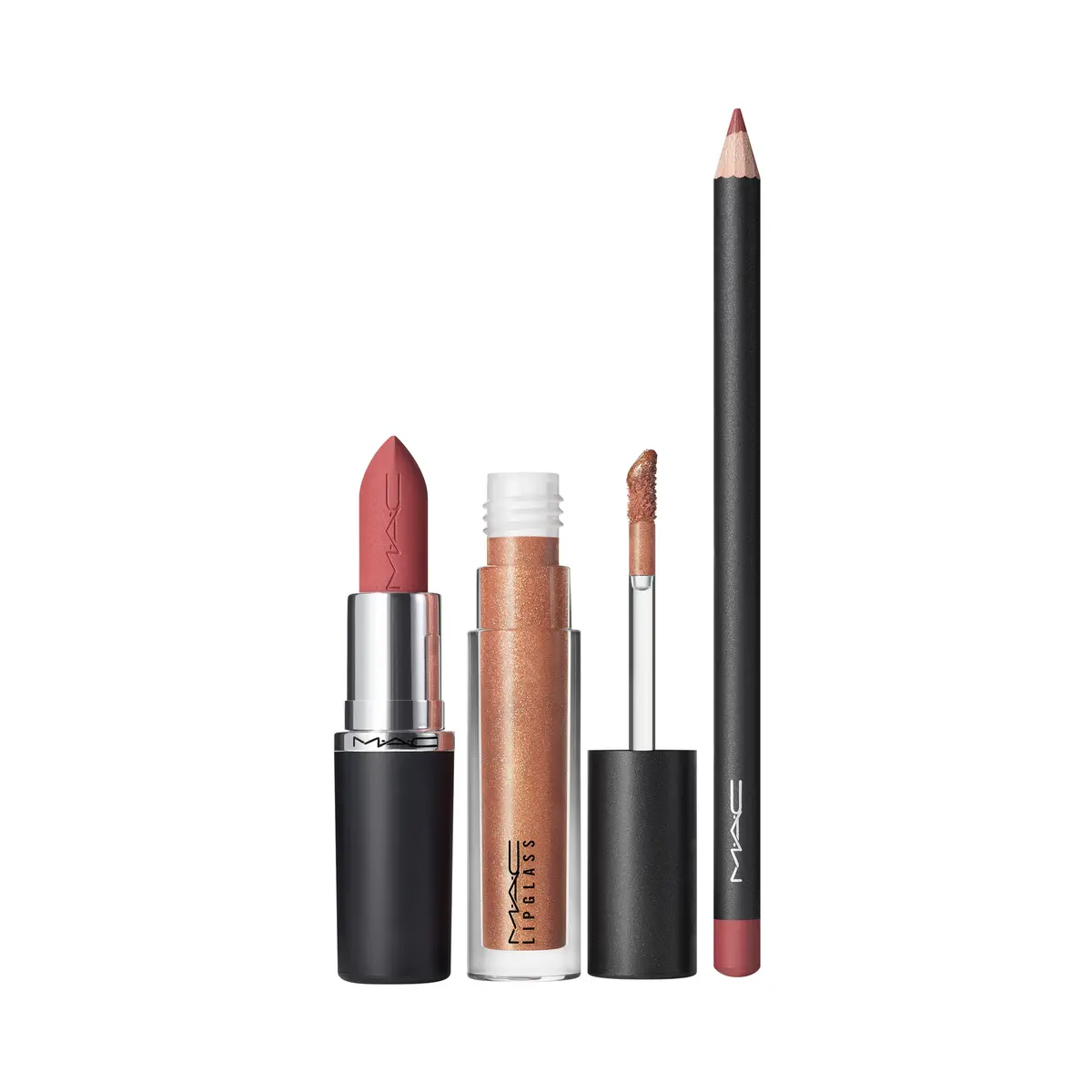 MAC Spring Teddy Lipgloss lipstick and Lipliner Set MAC Spring Teddy Set