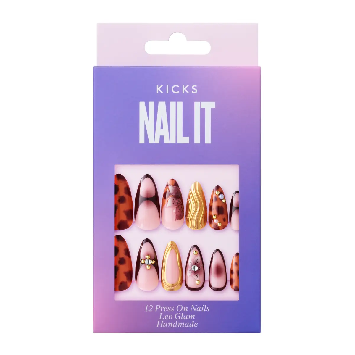 KICKS Beauty Handmade 3D Nails Leo Glam Leo Glam Brown