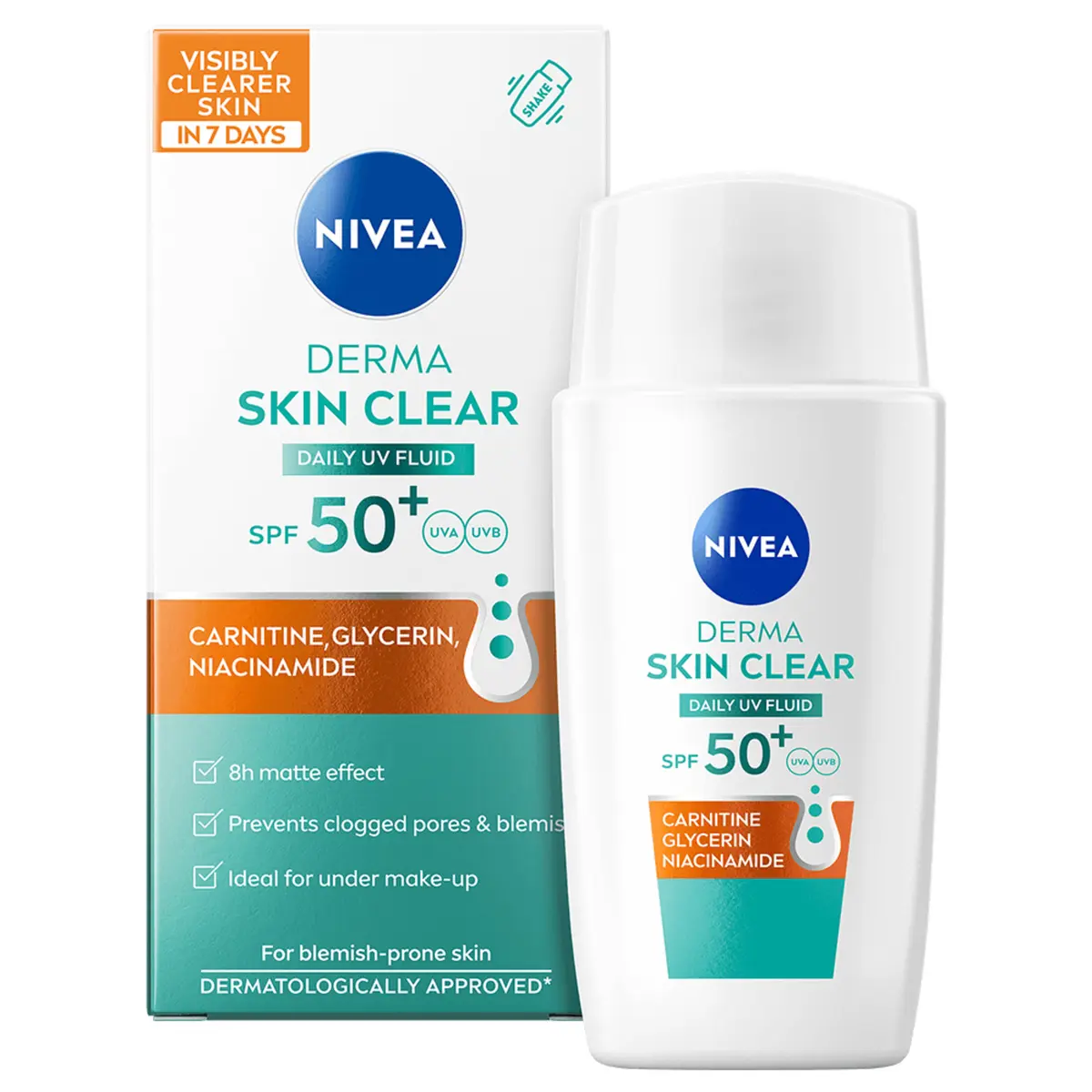 NIVEA Nivea Ansiktskräm Derma Skin Clear Daily UV Fluid SPF50+ 40 ml