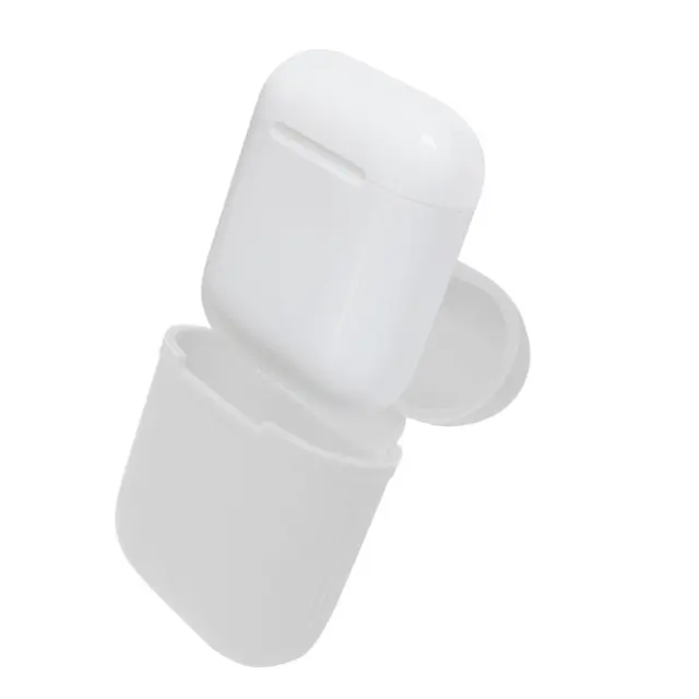 Airpods oppbevaringsveske i silikon - Hvit