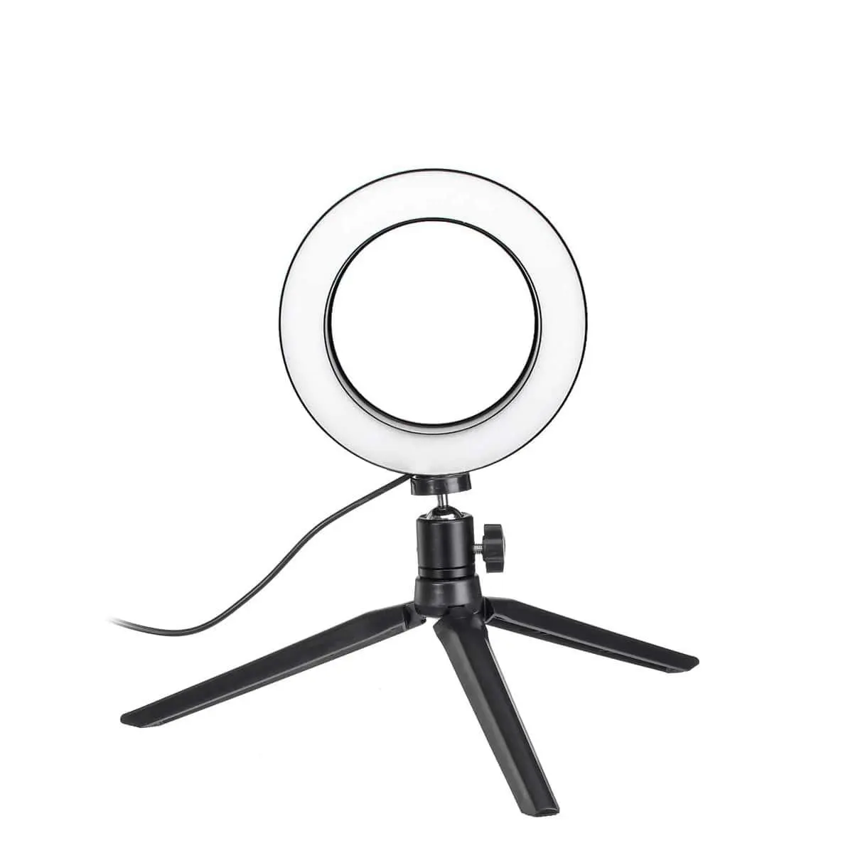 Selfie-lampe / Ring Light (20 cm) og Stativ