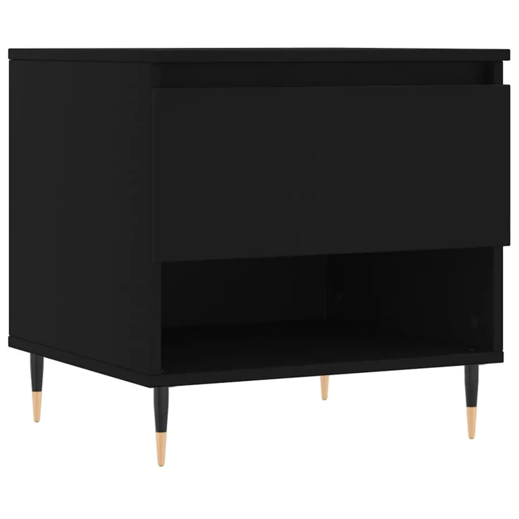 vidaXL Salongbord svart 50x46x50 cm konstruert tre