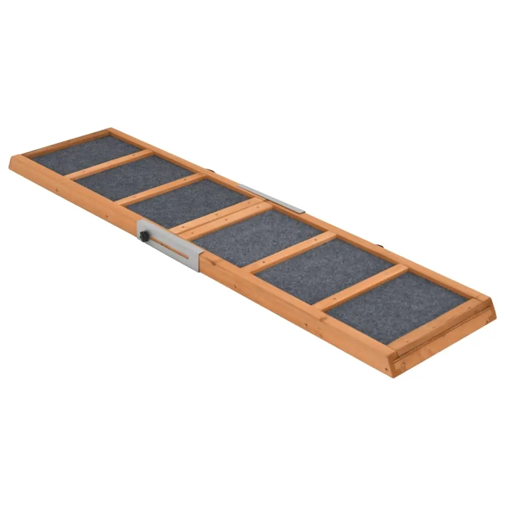 vidaXL Hunderampe grå 120x30 cm heltre gran