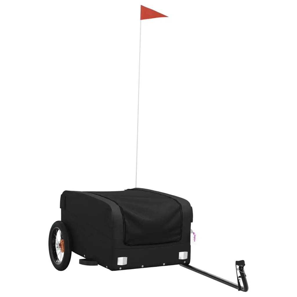 vidaXL Sykkelvogn svart 30 kg jern