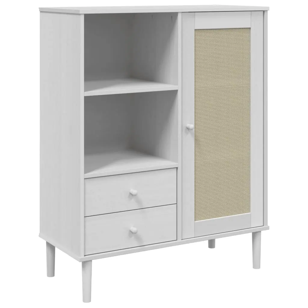 vidaXL Skjenk SENJA rotting utseende hvit 90x40x112 cm heltre furu