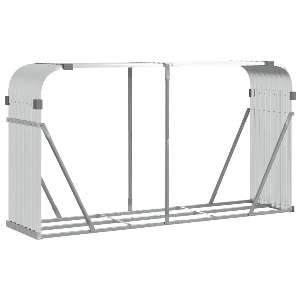 vidaXL Vedholder sølv 180x45x100 cm galvanisert stål
