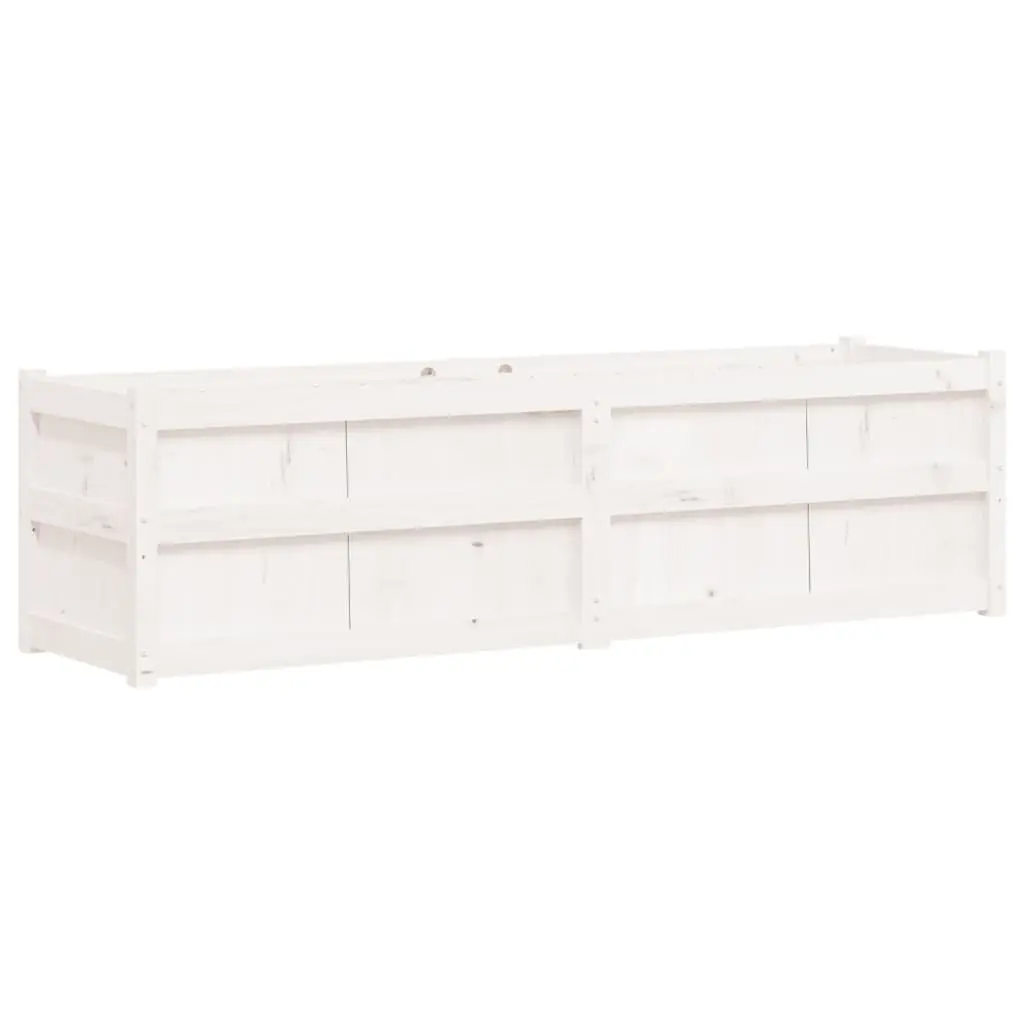 vidaXL Hageplantekasse hvit 180x50x50 cm heltre furu