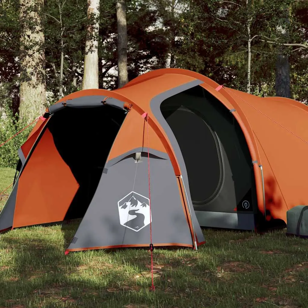 vidaXL Tunneltelt for camping 2 personer oransje vanntett