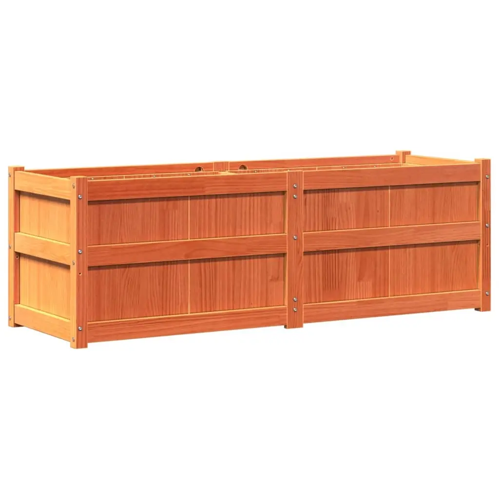 vidaXL Hageplantekasse voksbrun 150x50x50 cm heltre furu