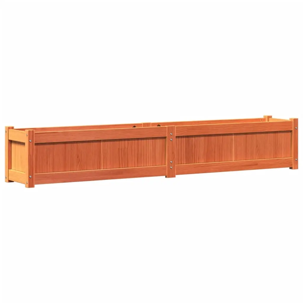 vidaXL Hageplantekasse voksbrun 180x31x31 cm heltre furu