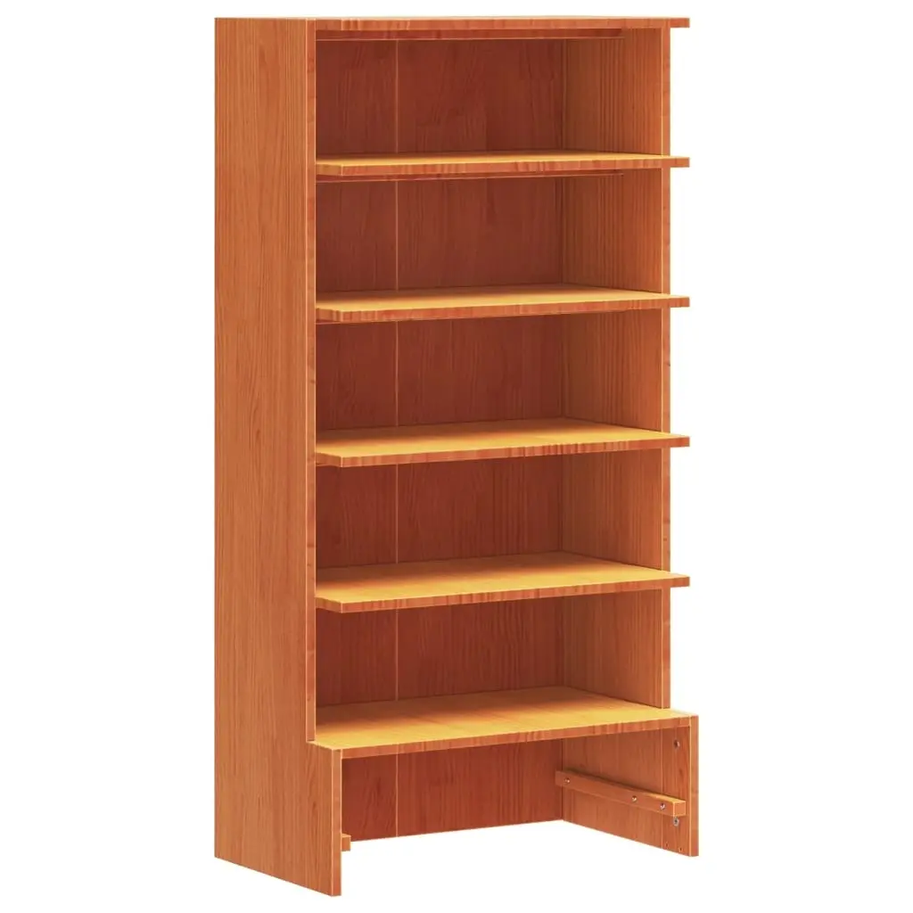 vidaXL Skoskap voksbrun 52x30x104 cm heltre furu