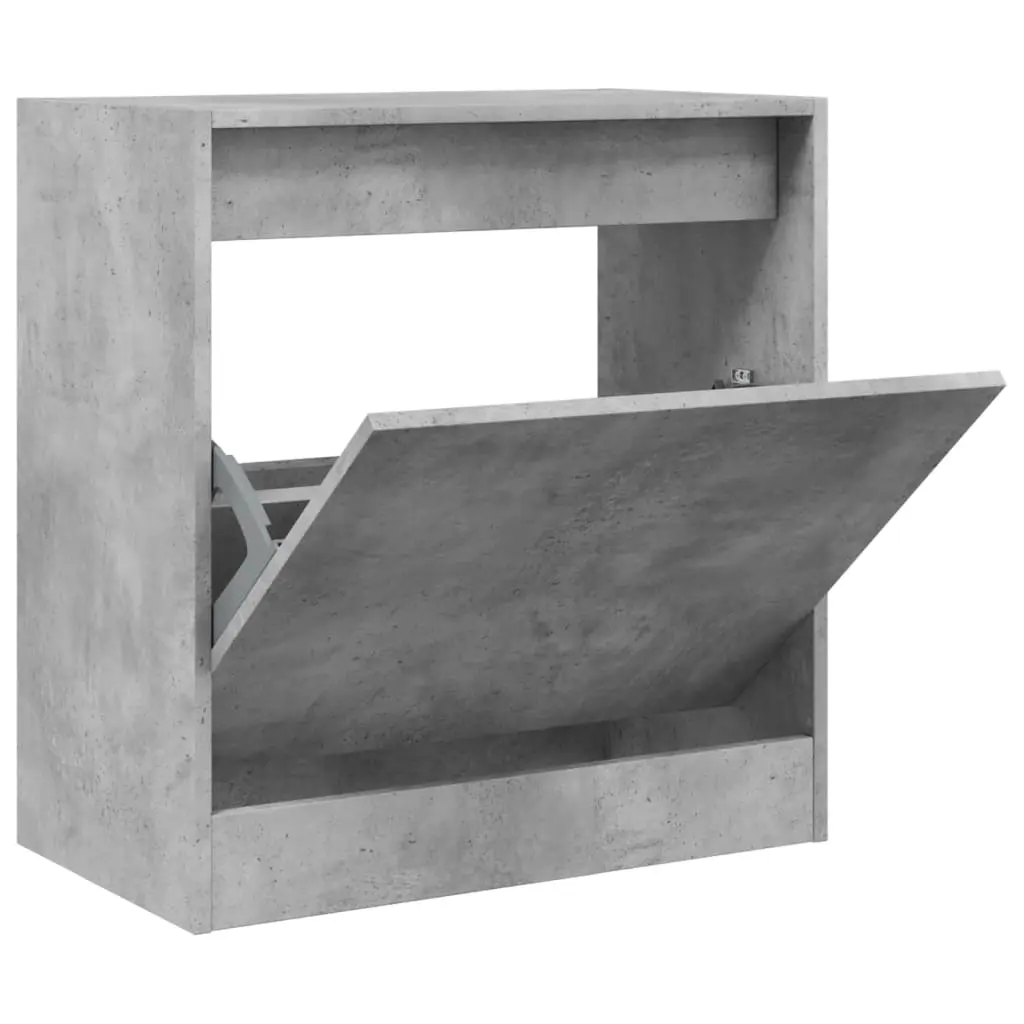 vidaXL Skoskap betonggrå 60x34x63,5 cm konstruert tre