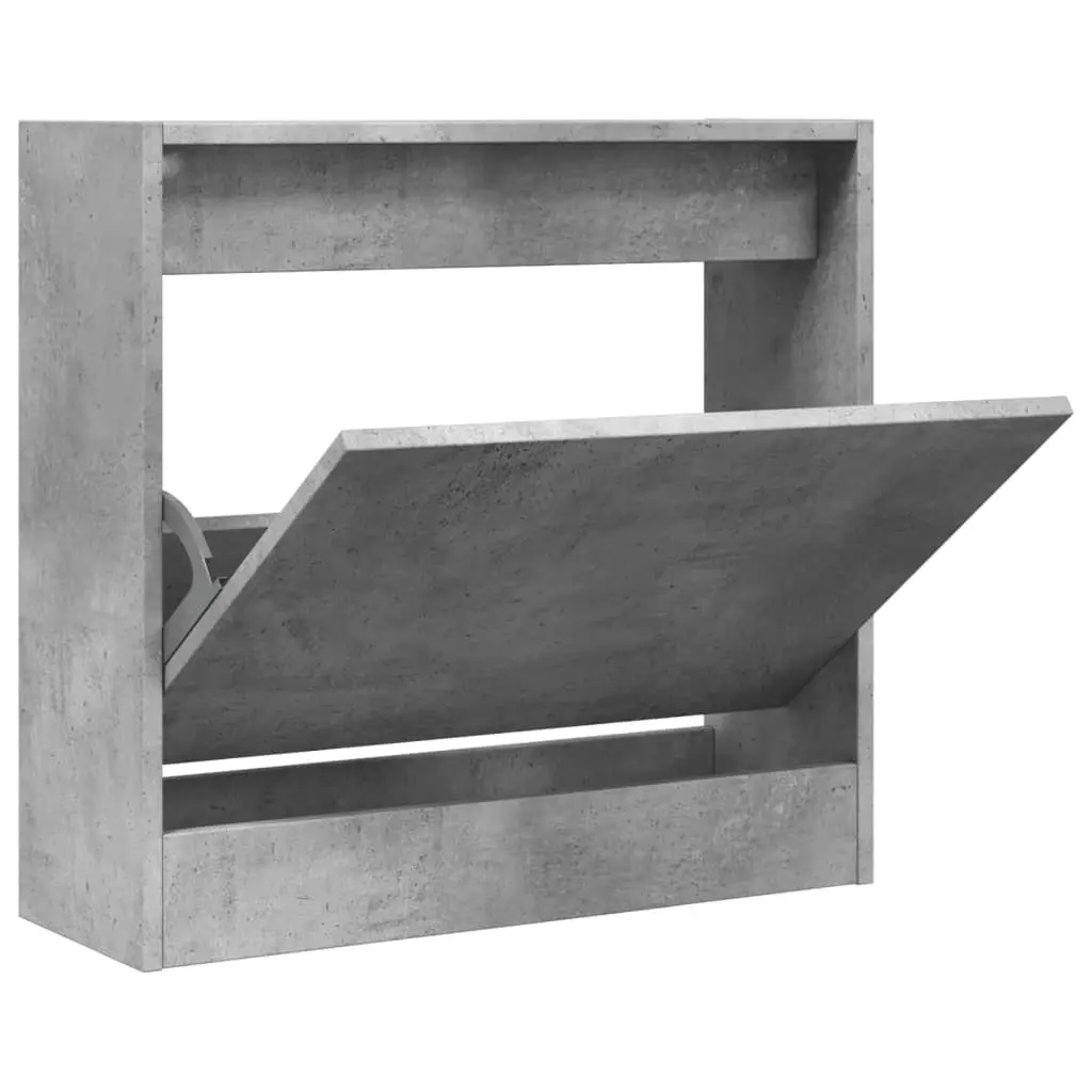 vidaXL Skoskap betonggrå 60x21x57 cm konstruert tre