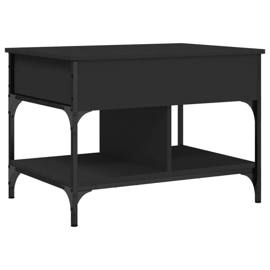 vidaXL Salongbord svart 70x50x50 cm konstruert tre og metall