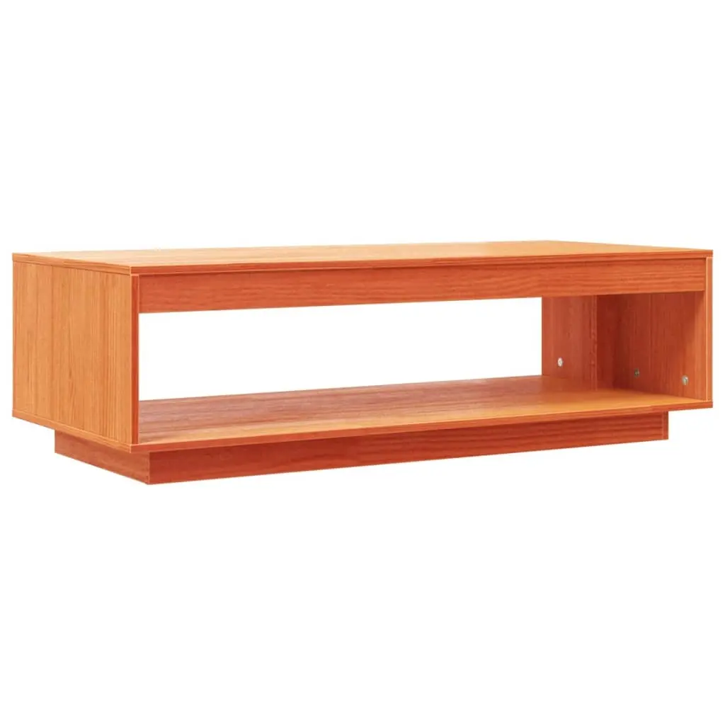 vidaXL Salongbord voksbrun 110x50x33,5 cm heltre furu