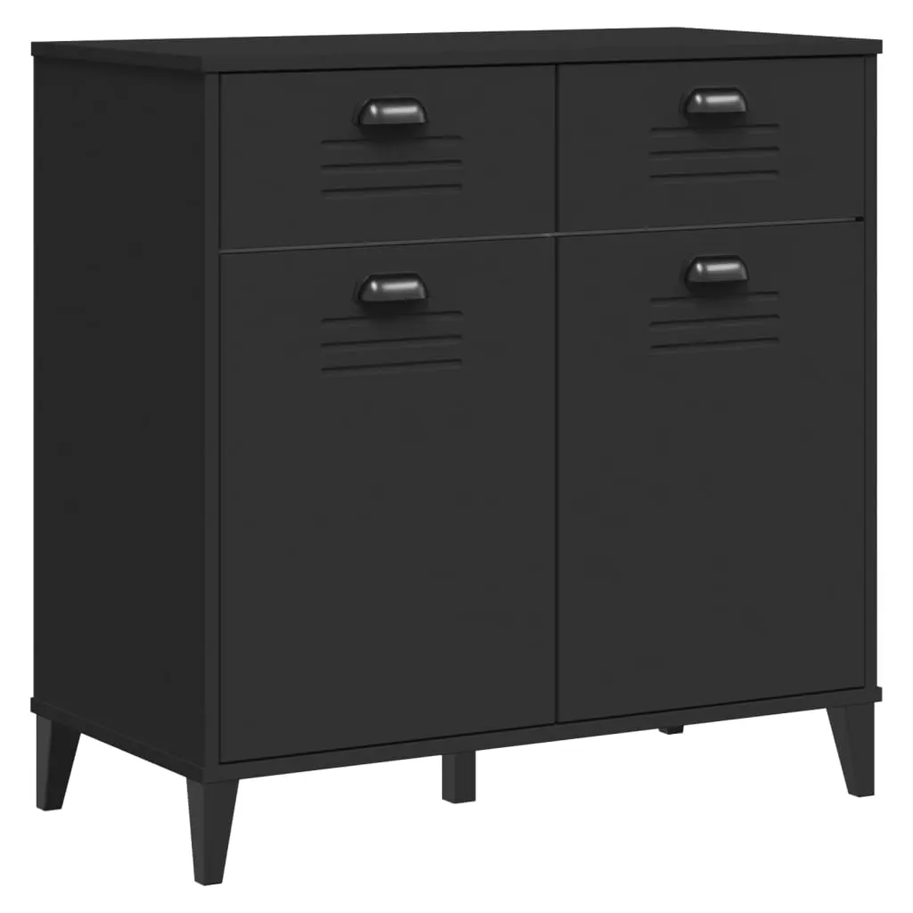 vidaXL Skjenk VIKEN svart 80x40x80 cm konstruert tre