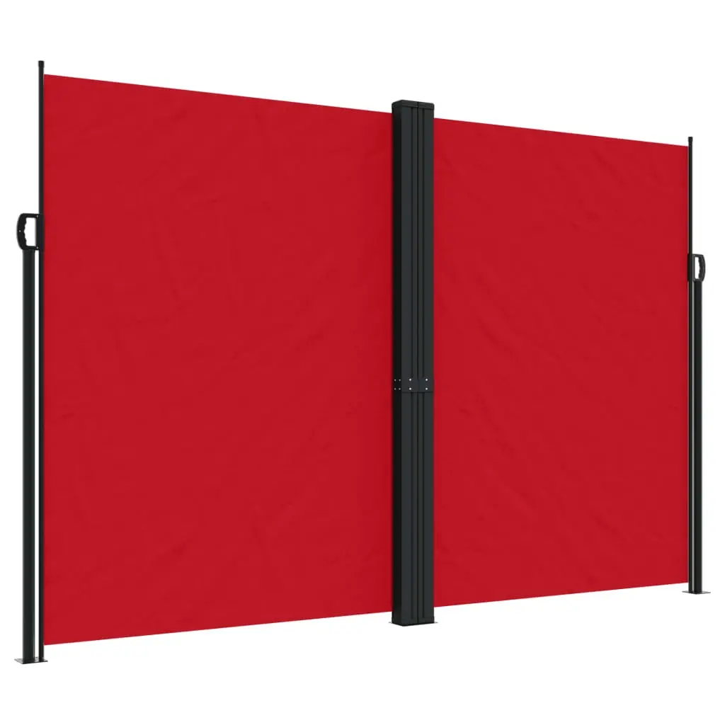 vidaXL Uttrekkbar sidemarkise 220x1200 cm rød