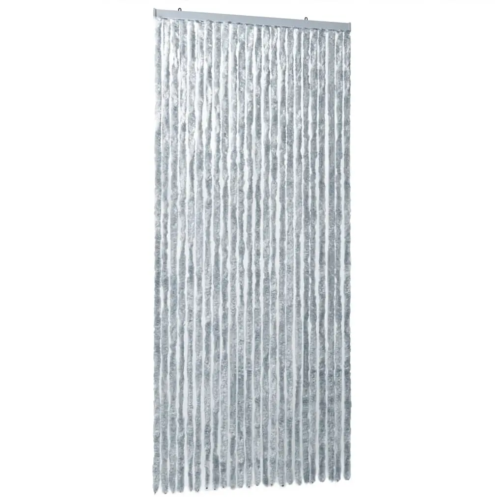 vidaXL Fluegardin hvit og grå 100x200 cm chenille