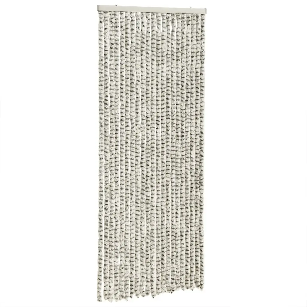 vidaXL Fluegardin lysegrå og mørkegrå 100x200 cm chenille
