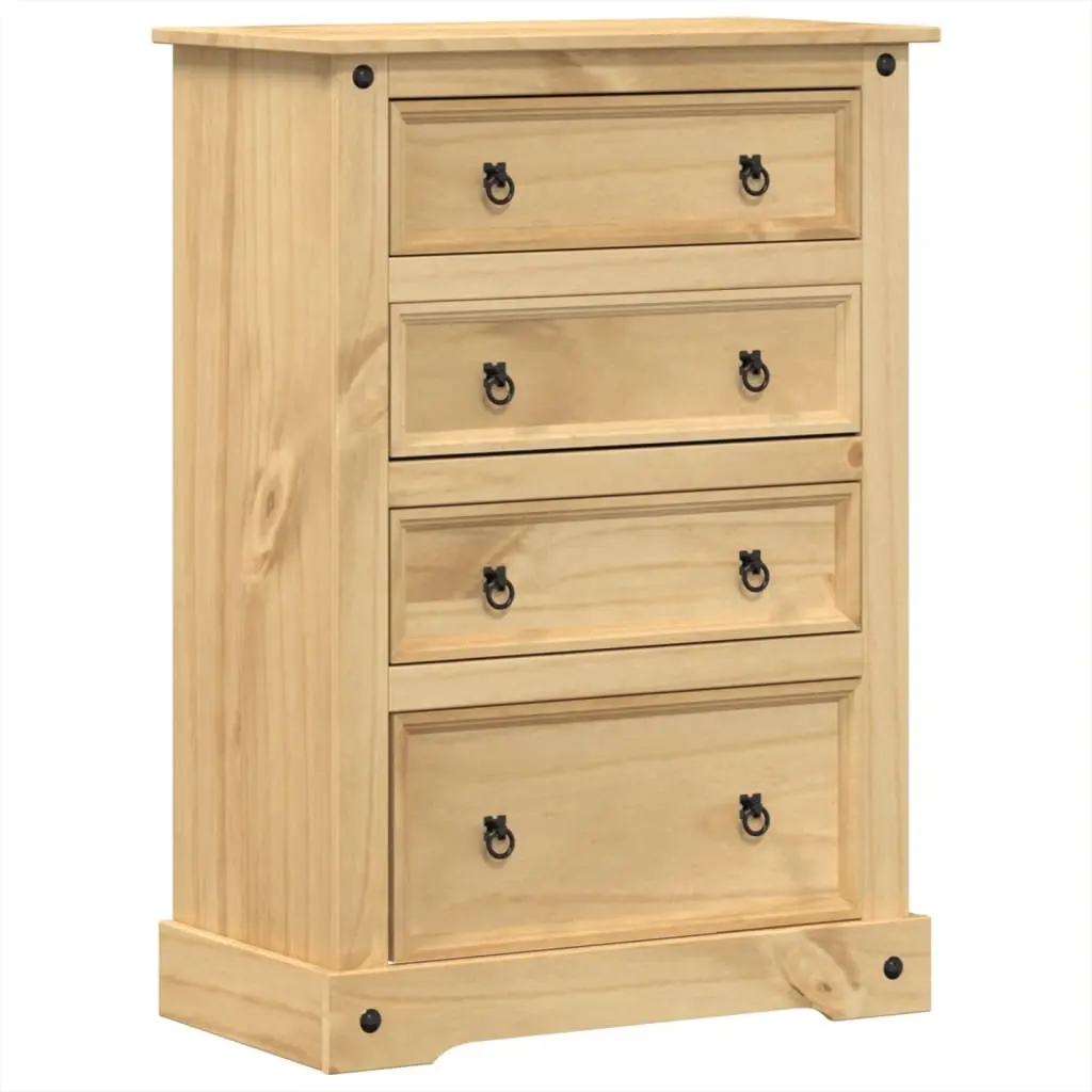 vidaXL Kommode Corona 80x43x114 cm heltre furu