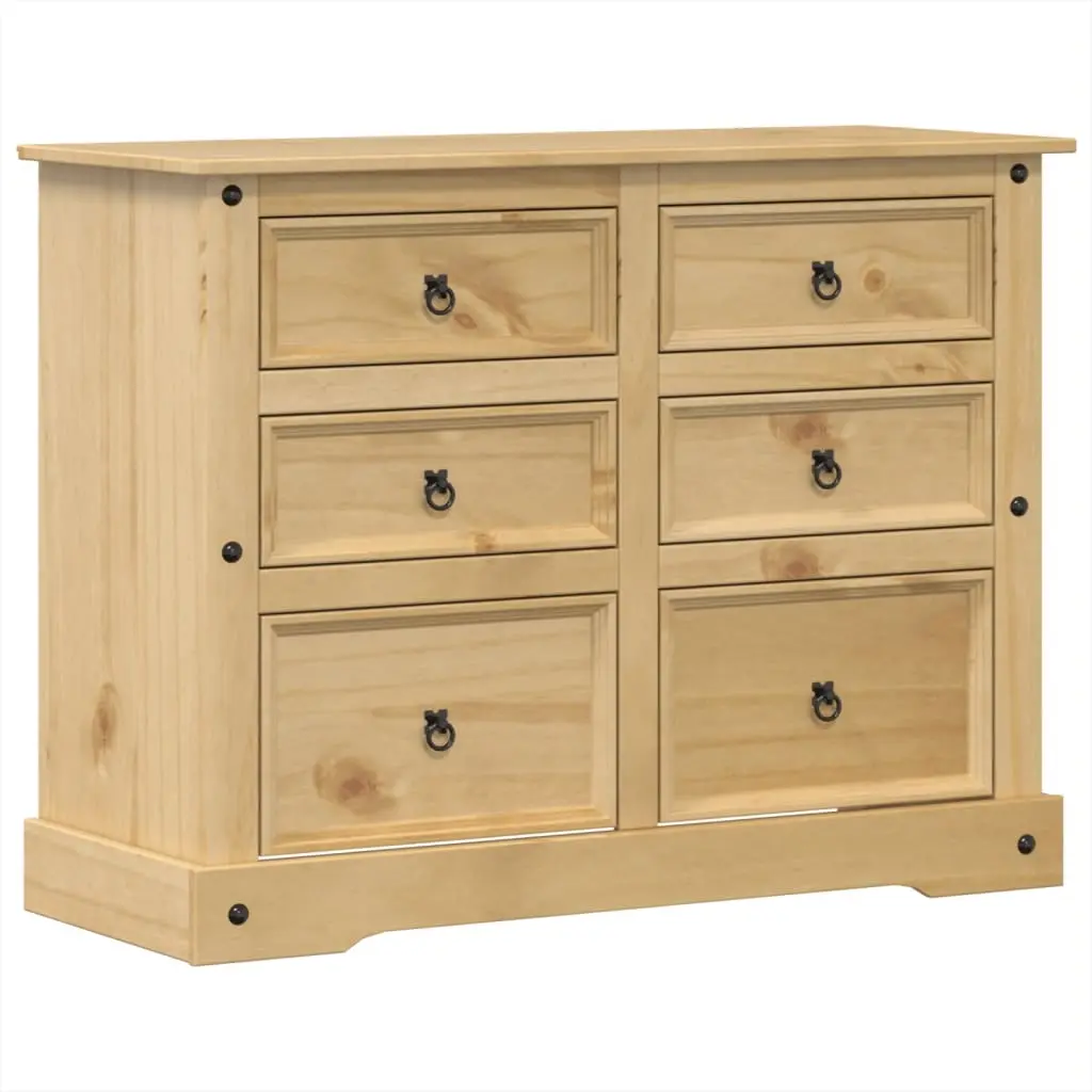 vidaXL Kommode Corona 112x48x91 cm heltre furu