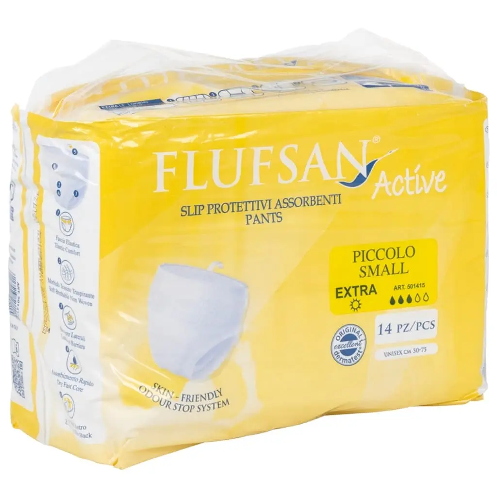Flufsan Inkontinensbukse for voksne 14 stk str S
