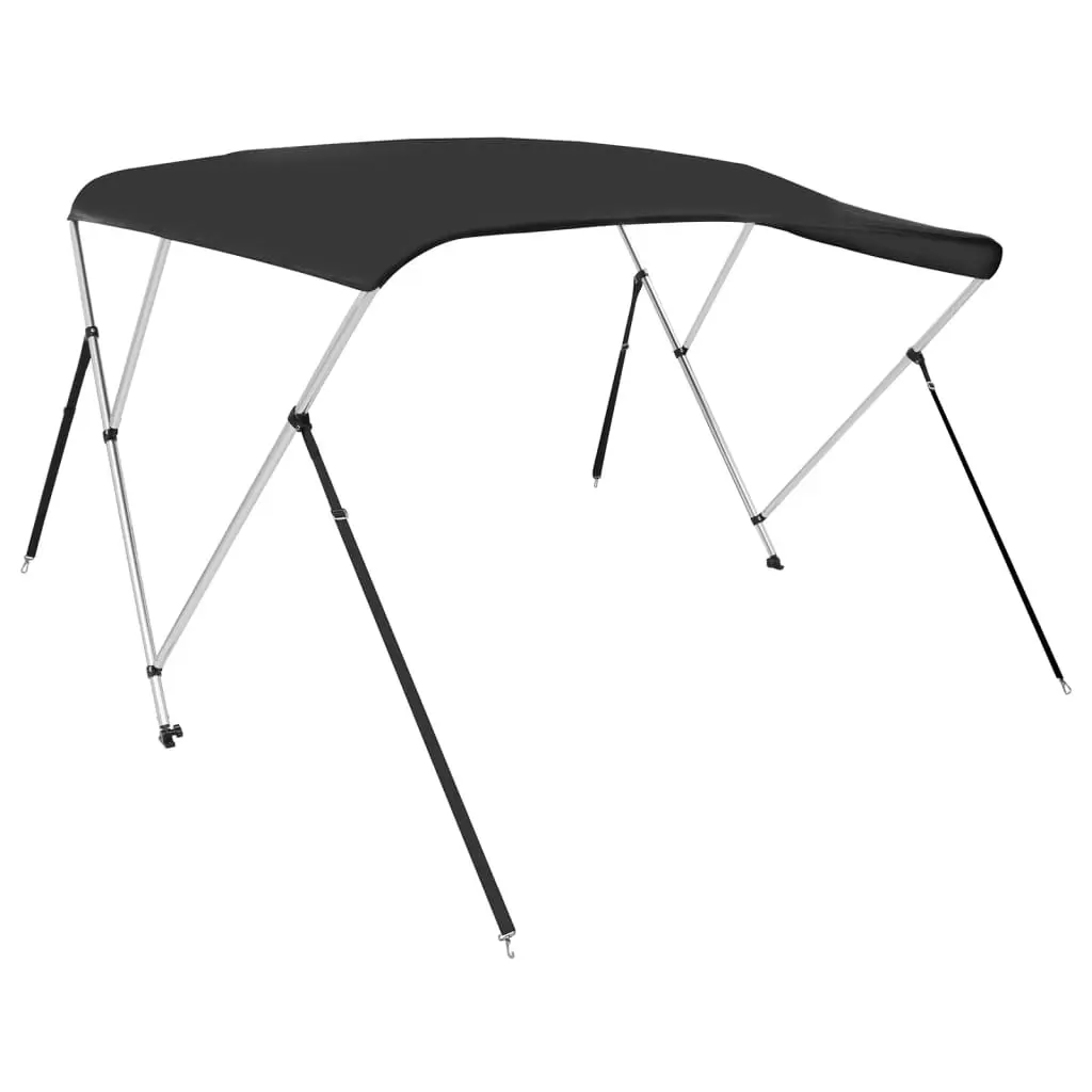 vidaXL Båtkalesje 3-buet svart 183x196x137 cm