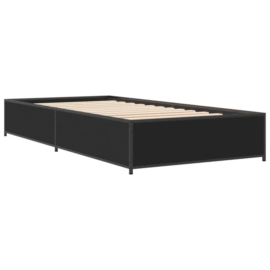 vidaXL Sengeramme svart 90x190 cm konstruert tre og metall